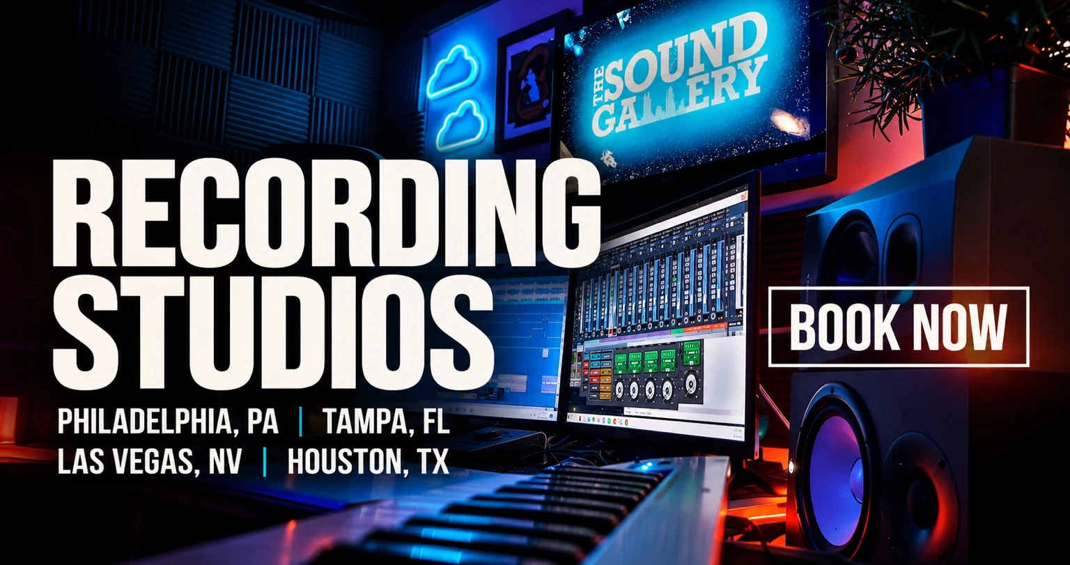 Recording studios in Philadelphia, Tampa, Las Vegas and Houston — Book Now